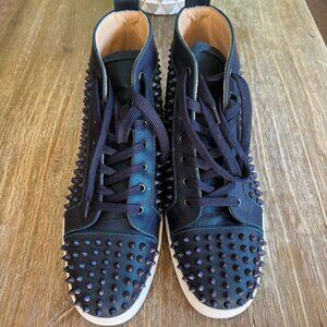 Christian Louboutin Louis Orlato Flat Turquoise/Purple/Abysses  Size 46 US 12